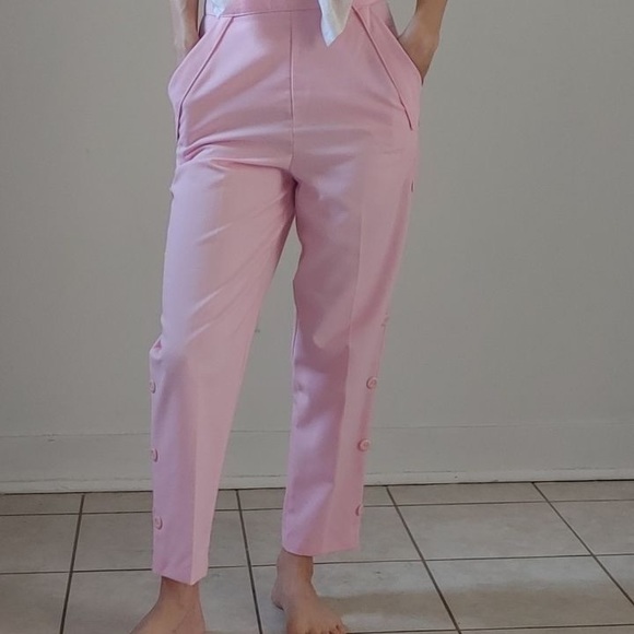 90s bubble gum pink summer slacks - Picture 2 of 3